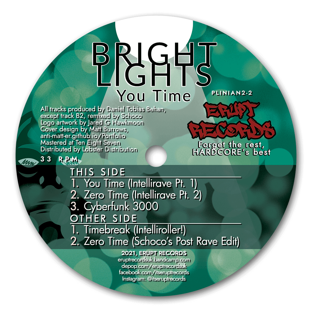 12" Record sticker for "You Time" EP