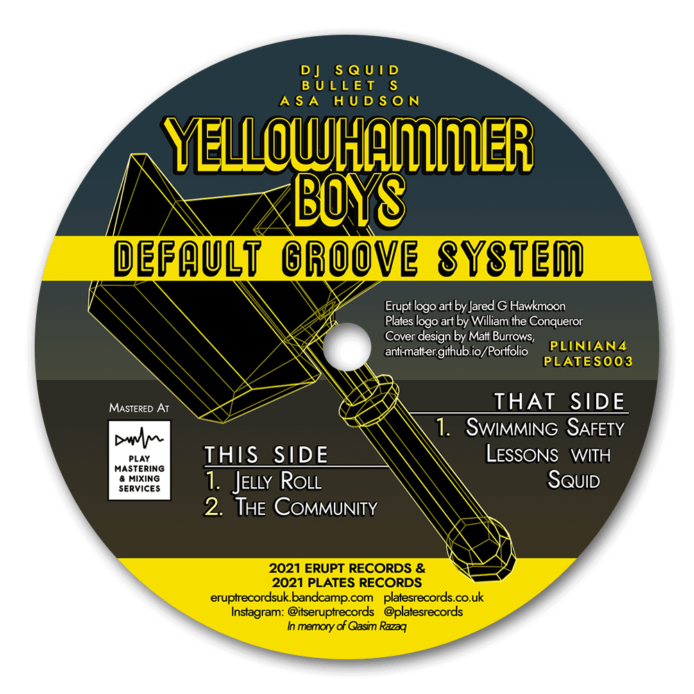 12" Record sticker for "Default Groove System" EP